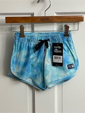 Salt Life Youth Blue Tie-Dye Athletic Shorts